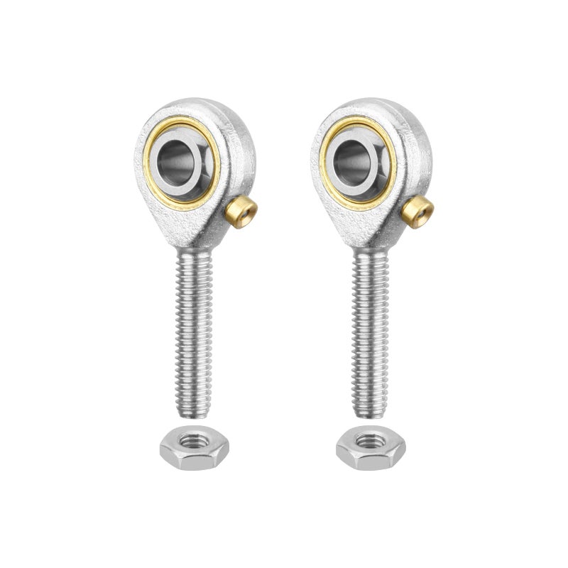 HiPicco POSB4 Rod End Bearing 1/4 Inch Bore and 1/4-28 Right Hand Thread, Self-Lubricating Male Heim Joint Rod Ends, Includes Jam Nuts 2pcs - Image 1